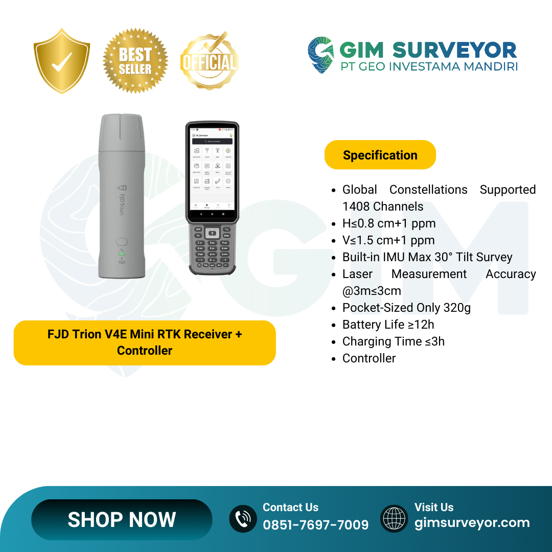 FJD Trion™ V4e Mini RTK Receiver + Controller - Gambar 3